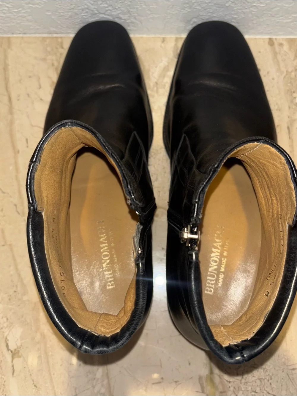 Bruno MAGLI Men’s Raspino Zip Up Boot - Black Leather Size 7.5 M EUC M01575